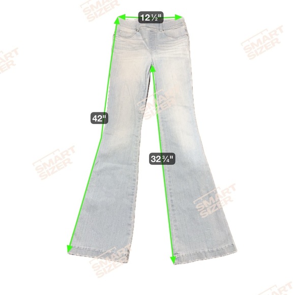 Spanx Pull On Flare Leg Jeans Light Wash Size Small Stretch Denim - Picture 2 of 8